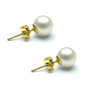 🦋Genuine Cultured Pearl Earrings in 18K Gold *New